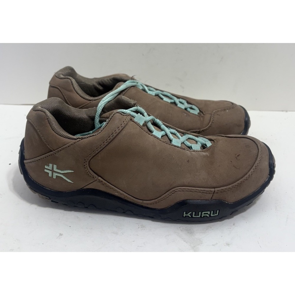 Kuru Chicane Shoes Women's 9 Wide Brown Blue Leather Hiking Sneakers